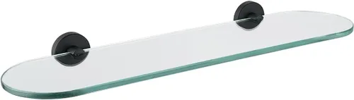 Miniatura 21 de JQK Estante de vidrio para baño dorado, almacenamiento de ducha de vidrio templado de 20 por 5 pulgadas, montaje de pared dorado cepillado de acero