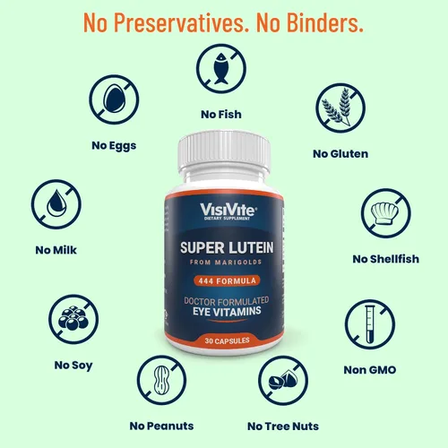 Miniatura 5 de VisiVite Super Lutein 444 - Vitaminas para los ojos únicas y claras – Vitaminas de luteína Max Vision para los ojos – Zeaxantina más luteína