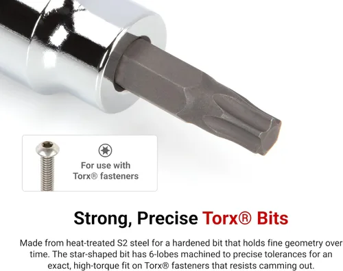 Miniatura 2 de TEKTON 3/8 pulgadas Drive x T10 Torx Bit Socket SHB14210