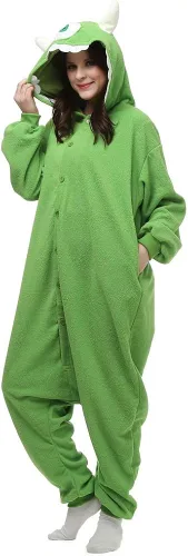 Miniatura 5 de Mike Wazowski - Mameluco para mujeres y hombres, disfraz de Halloween y Navidad, color verde