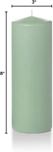 Miniatura 2 de yummi Velas de Pilar Redondas de 3" x 8" Salvia - 3 por Paquete