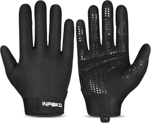 Guantes de entrenamiento para hombres y mujeres, ligeros, con agarre de palma completa, acolchados, guantes de gimnasio para levantamiento de pesas,