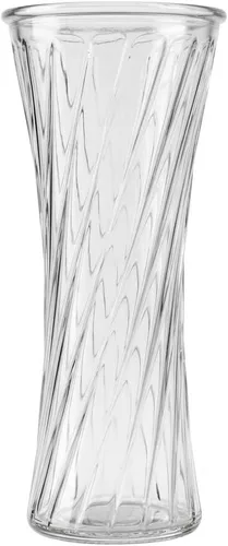 Miniatura 9 de Enova Floral Jarrón de vidrio acanalado transparente para flores, 4.0 pulgadas de ancho y 8.0 pulgadas de alto, florero de flores para ramo, moderno