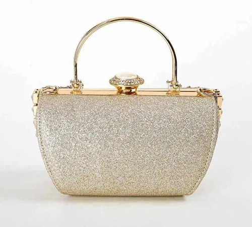 Miniatura 4 de Bolso de mano de noche brillante para mujer, con purpurina brillante y diamantes de imitación para boda, fiesta de graduación