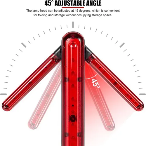 Miniatura 5 de Luz LED de seguridad vial ajustable de 45 grados, con flecha de giro, luz roja magnética, lámpara LED de seguridad de señal de tráfico