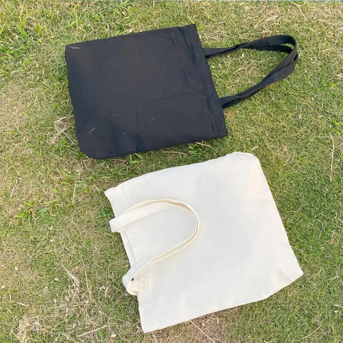 Miniatura 9 de Bolsas de lona de Koolmox, Bolsas de lona de algodón en blanco de gran resistencia con fondo plano, 6 piezas, Beige