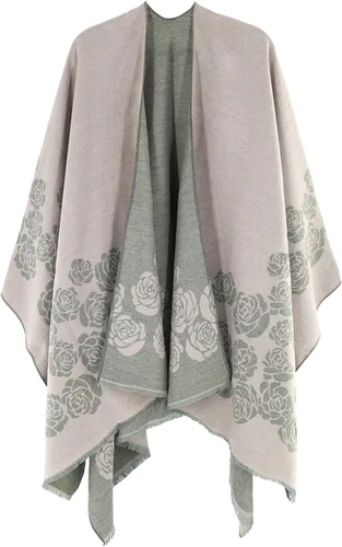 Miniatura 38 de Poncho chal para mujer, suéteres suaves y cálidos para mujer, parte delantera abierta, poncho de viaje para otoño, invierno y primavera