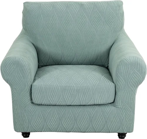 Miniatura 60 de KRFOONN - Fundas elásticas de 4 piezas para sillón y sofá, funda con estampado y 3 fundas independientes para cojines de asiento, lavables, Color01
