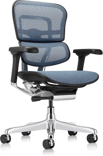 Miniatura 10 de Eurotech Seating Ergohuman Silla giratoria de malla con respaldo medio, color negro