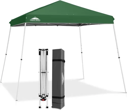Miniatura 40 de Eagle Peak - Pérgola plegable (10.0 x 10.0 pies), patas inclinadas, de tela, para exteriores, fácil de montar, Negro