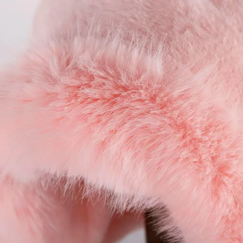 Miniatura 6 de Fauxfur Y2k - Gorro de conejo para mujer, gorro de invierno cálido con diseño de calavera y pompón, sombrero holgado