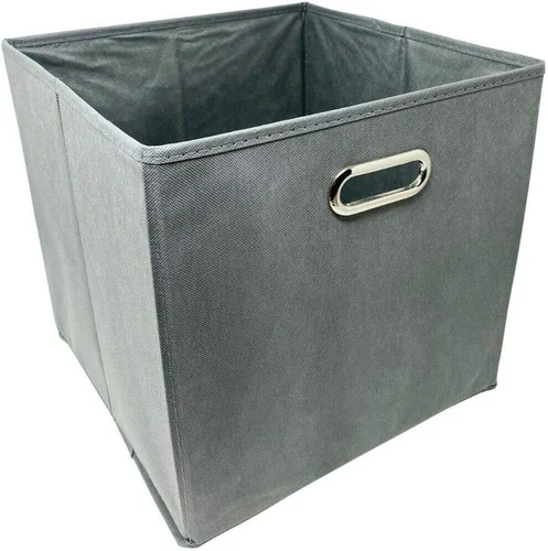 Miniatura 9 de Paquete de 6 cubos grandes de almacenamiento de tela, organizador de canastas de 13 x 13 x 13 pulgadas, color beige con asa de tela