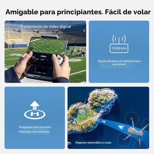 Miniatura 6 de Ruko F11PRO 2 Drone con cámara 6K para adultos, estabilizador de cardán de 3 ejes, 2 baterías para tiempo de vuelo de 70 minutos, transmisión