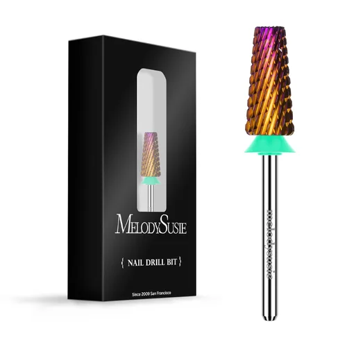 Miniatura 35 de MelodySusie Super Cut Edition Brocas para Uñas 5 en 1, Brocas Multifunción de Carburo de Tungsteno de 3/32'', Adecuadas para Manicura Pedicura