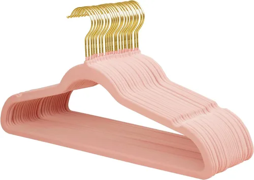 Miniatura 28 de ManGotree Perchas de terciopelo para abrigos, perchas antideslizantes de fieltro para trajes, colgador de ropa ultradelgado que ahorra espacio