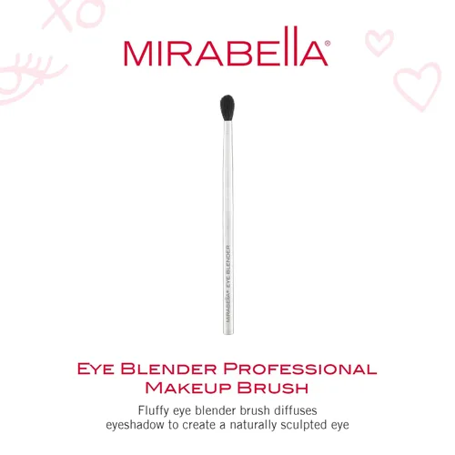 Miniatura 2 de Mirabella Brocha para sombra de ojos, colección de brochas de maquillaje profesional premium, cepillo de cerdas sintéticas sin crueldad animal