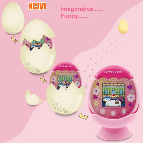 Miniatura 5 de xcivi Soporte Base de Escritorio para Tamagotchi Pix Mascota Virtual Interactiva (Rosa)