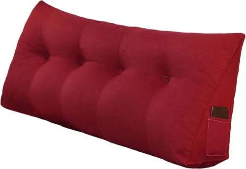 Miniatura 13 de Almohada triangular de cuña tamaño Queen, almohadas de lectura para sentarse en la cama, sofá, cojín de soporte de espalda, almohadas lumbares