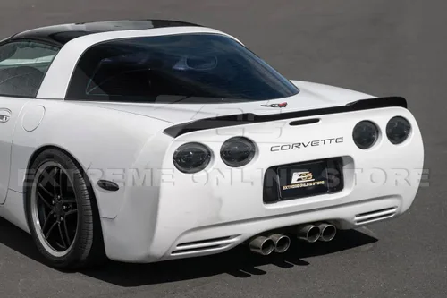 Miniatura 4 de Repuesto para todos los modelos Chevrolet Corvette C5 1997-2004 ZR1 Alerón de ala de tapa trasera de estilo extendido (plástico ABS, negro mate)