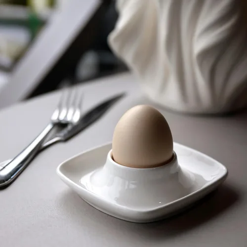 Miniatura 6 de Ceramics - Juego de 6 soportes para huevos duros, color blanco