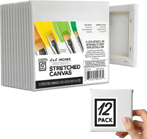 Miniatura 20 de ArtSkills Lienzo estirado para pintar, lienzos de 16 x 20 pulgadas, suministros de pintura para artistas, paquete de lienzo en blanco, paquete de 2