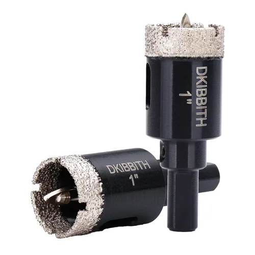 Miniatura 18 de DKIBBITH Juego de brocas de diamante de 5/8" con broca piloto - Paquete de 2 brocas de diamante de 5/8" con punta de diamante para agujeros