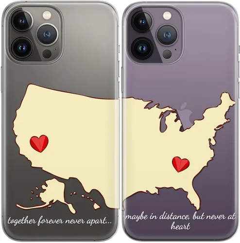 Miniatura 8 de Fundas a juego para parejas compatibles con iPhone 15 14 13 Pro Max 12 Mini 11 Xs 6s 8 Plus 7 Xr 10 SE X 5 Femenino Par de Nupcial Estampado Púrpura