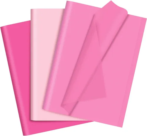 60 hojas de papel de seda para bolsas de regalo, papel de seda de envoltura rosa mixto a granel para decoración, manualidades, cumpleaños, boda,