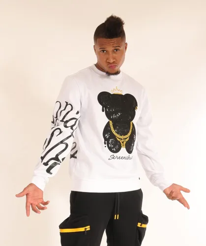 Miniatura 2 de SCREENSHOT Sudadera con cuello redondo de estilo urbano de Nueva York con graffiti y hip hop para hombre