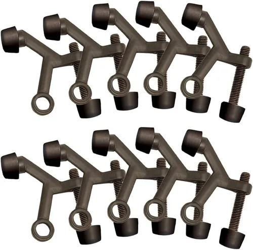 Design House Topes de puerta, puntas de cojín de goma, aleación de zinc resistente, fácil instalación, bronce aceitado, paquete de 10, 2.125 Oil