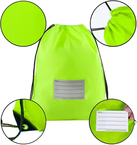 Miniatura 70 de CODOBON Paquete de 20 bolsas con cordón, mochila de cuerda de dibujo a granel, bolsa de bricolaje para gimnasio, deportes, bolsa para mujeres