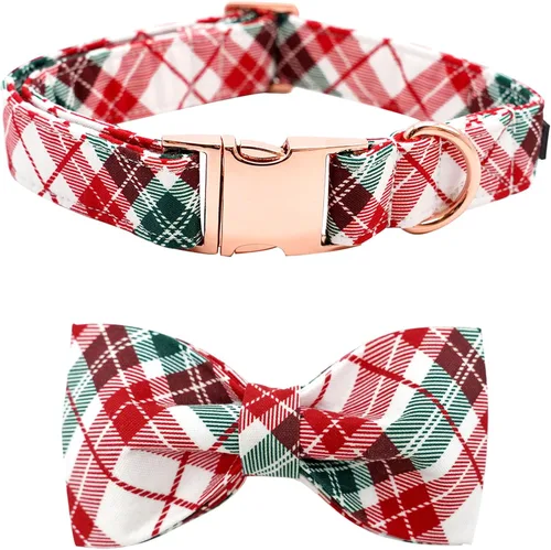 Miniatura 27 de Collar para perros - Rugby con flores Collar para mascotas con lazos para perros Corbatin para mascotas Collar para perros ajustable Collar