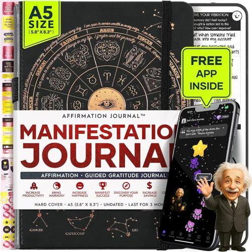 Miniatura 25 de Diario de manifestación – Diario de manifestación y cuidado personal de 5 minutos Agenda diaria sin fecha de 90 días para positividad, Vainilla