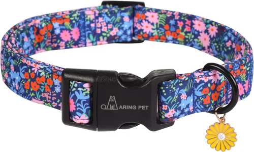 Miniatura 21 de Aring Pet Collar de algodón, ligero y ajustable, con hebilla de liberación rápida, para perros pequeños, medianos y grandes, otoño, hoja de arce