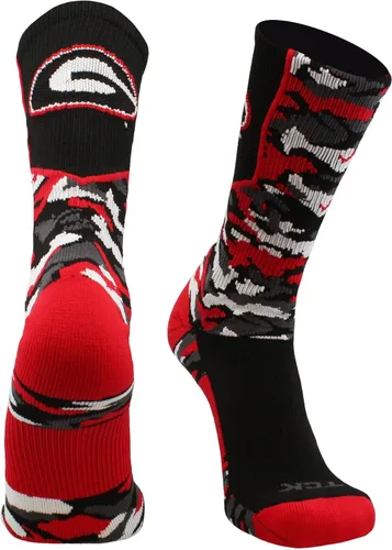 Miniatura 12 de TCK NCAA Woodland Camo Crew Socks – Officially Licensed Collegiate Fan Gear – Durable Cushioned Moisture Wicking Socks