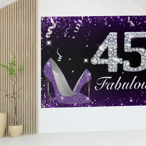 Miniatura 7 de HAMIGAR Fabuloso telón de fondo de cumpleaños tacones altos morados