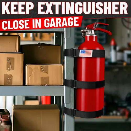 Miniatura 9 de Fire Extinguisher Mount for Vehicle - Adjustable Nylon Strap Fix, No-Drill, Roll Bar Mount, Quick Release Fits 3 lb Extinguishers - Fire