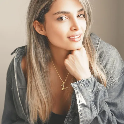 Miniatura 76 de EUDORA Collares de plata esterlina con inicial para mujer, regalos clásicos de 26 letras sin cuello para niñas, hermana, madre hija, cadena de 18