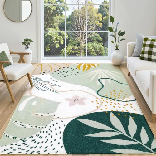 Miniatura 2 de Lahome Alfombra Verde Lavable a Máquina Grande - Alfombras de Área de 8 x 10 para Sala de Estar Antideslizantes Ligeras Alfombras Boho, Alfombras