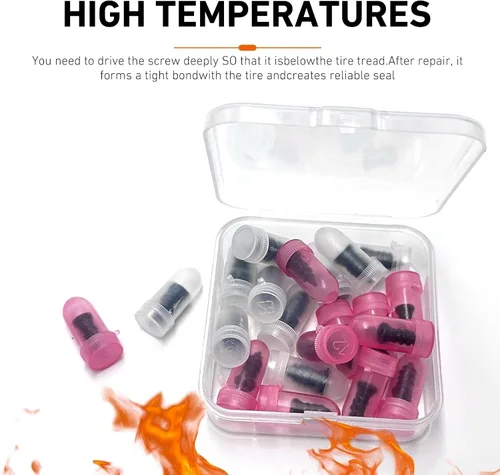 Miniatura 3 de Kit de uñas de goma para reparación de neumáticos, kit de reparación rápida de tapones de tornillo de neumáticos, alicates de enchufe de parche