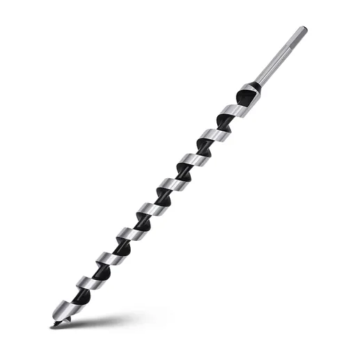 Miniatura 28 de Broca helicoidal de 0.94 x 11.8 pulgadas para madera, broca helicoidal con vástago hexagonal para madera blanda, madera dura, plástico