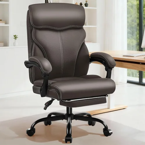 Miniatura 10 de AreShark Silla de oficina – Silla ejecutiva de escritorio cómoda transpirable con respaldo alto y soporte lumbar, silla ergonómica de cuero rodante