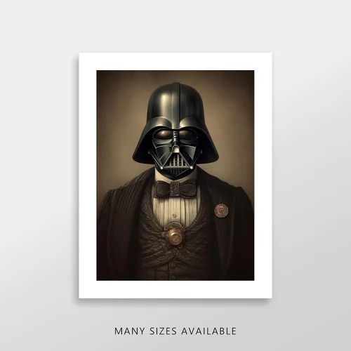 Miniatura 6 de Láminas de Arte de Retratos Victorianos de Star Wars - Impresión de Arte Fino Giclée Premium - Decoración de Pared Steampunk Estética, Póster Darth