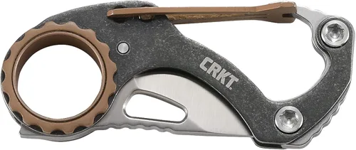 Miniatura 6 de CRKT Compano EDC Cuchillo de bolsillo: Compano para llevar todos los días, junta deslizante, hoja de satén lavado a la piedra negra, mango de acero