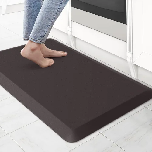 Miniatura 10 de KitchenClouds Alfombra de cocina acolchada anti fatiga, 17.3 x 60 pulgadas, impermeable, antideslizante, tapete de escritorio cómodo, para cocina