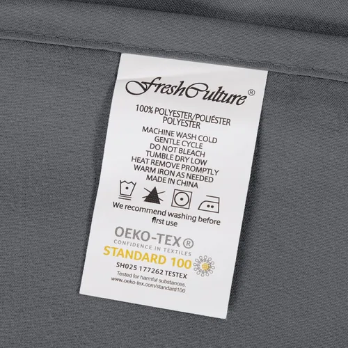 Miniatura 7 de FreshCulture - Sábana encimera Queen de microfibra cepillada - Sábana superior ultra suave y transpirable - Sin arrugas - De fácil cuidado - Gris