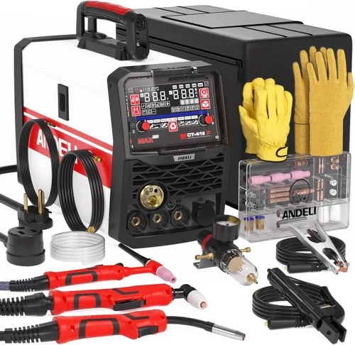 Miniatura 10 de ANDELI Soldador multiproceso, 8 en 1 cortador de plasma/pulsado MIG/HF TIG/núcleo de flujo/frío/limpio/palo máquina de soldadura de aluminio