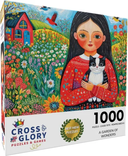 Miniatura 2 de Cross & Glory - A Garden of Wonders - Rompecabezas de 1000 piezas para adultos Rompecabezas vibrante de naturaleza y arte Rompecabezas