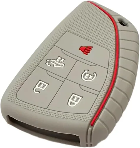 Miniatura 5 de REPROTECTING Funda de goma de silicona para llavero compatible con Chevy Chevrolet Silverado 1500 GMC Sierra 1500 2026-2022, Silverado Sierra 2500HD