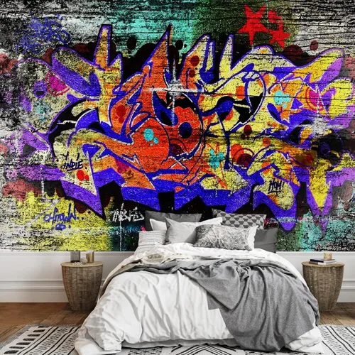 Miniatura 12 de wall26 - Patrón urbano de graffiti vectorial - Decoración de pared de arte en lienzo - 100x144 pulgadas Obra de arte - Ca96